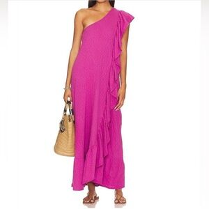 NEW FREE PEOPLE elisa maxi dress in dahlia mauve